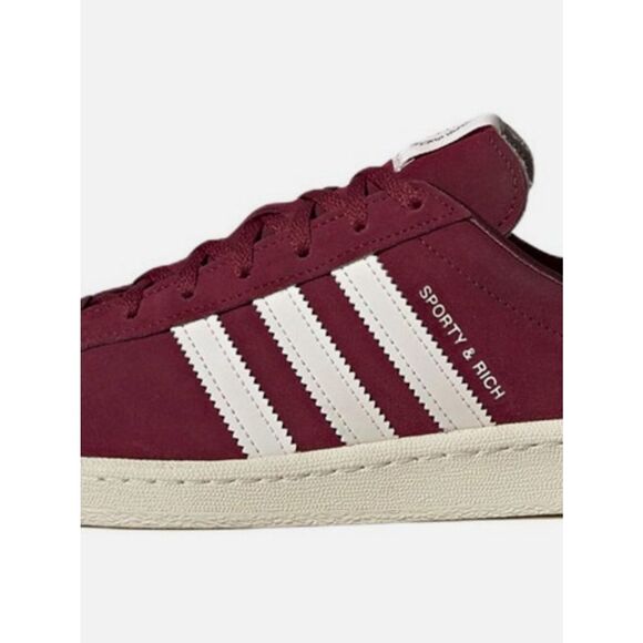 adidas Campus 80s Sporty & Rich Merlot Cream HQ6074 Mens 9 US 42 2/3 EUR Minty main image 5